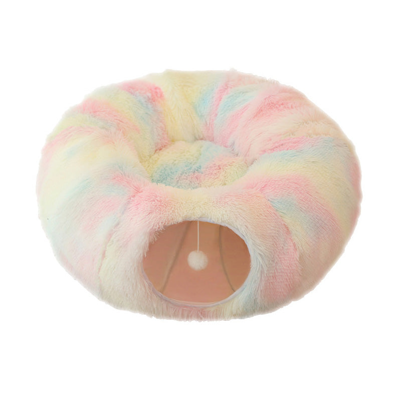 Warm Donut Tunnel Bed for Happy Indoor Cats