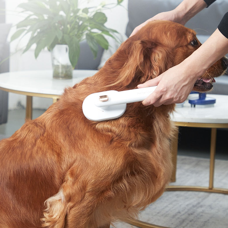 Gentle Pet Hair Brush with One-Click Cleaning