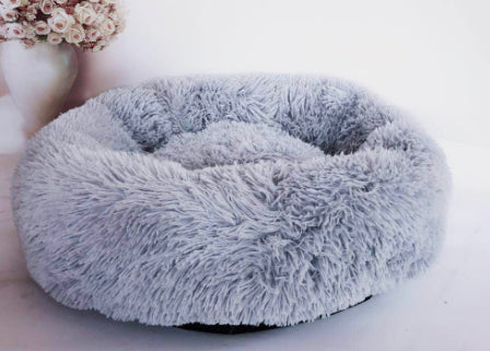 Cozy Calming Donut Bed for Happy Cats and Small Dogs