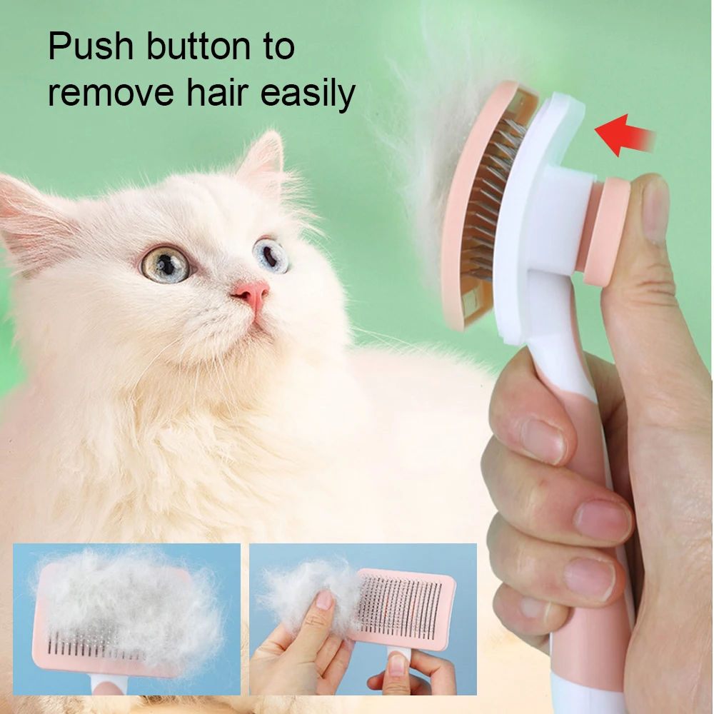 Gentle Self-Cleaning Brush for Dogs and Cats