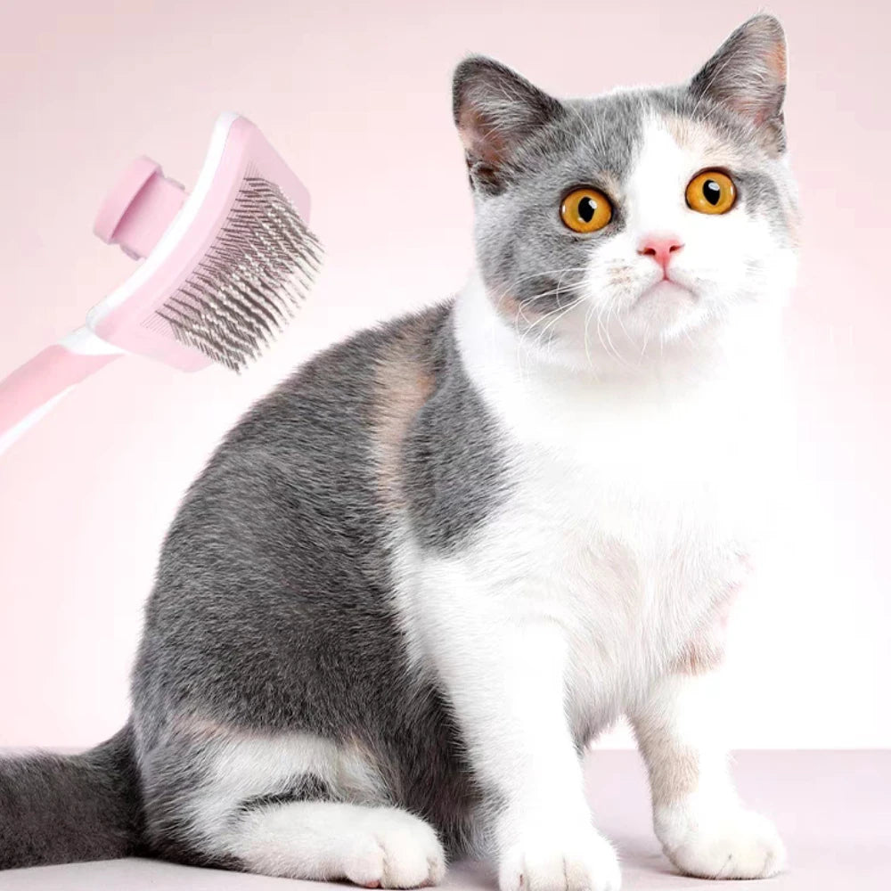 Gentle Self-Cleaning Brush for Dogs and Cats